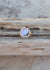 Round gold bezel ring with abalone face