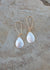 Mother of pearl droplet shaped shells on french ear wires